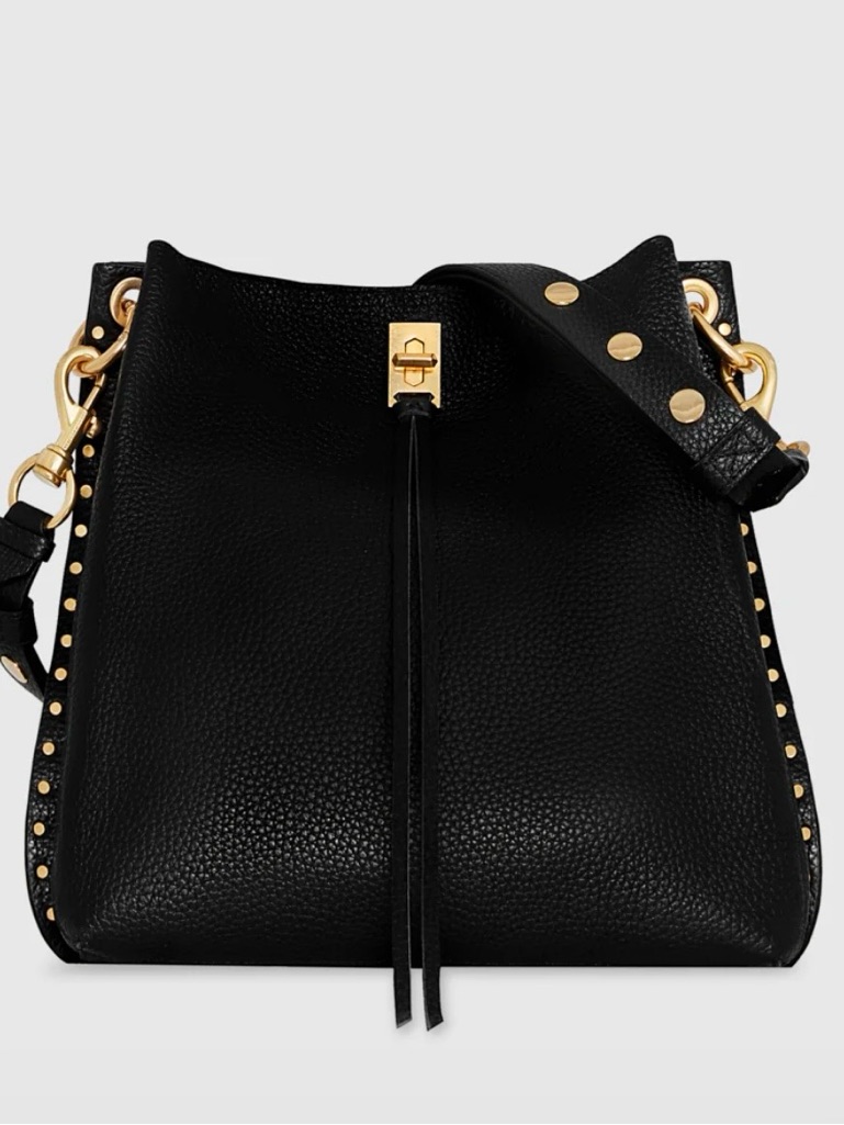 Rebecca Minkoff Dark Navy Blue Pebbled Leather Shoulder Bag